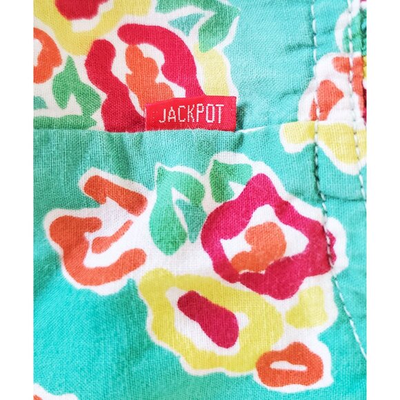 JACKPOT by Carli Gry Womens Vintage 90s does 50s Retro Floral Jade Midi M/L - Picture 11 of 13